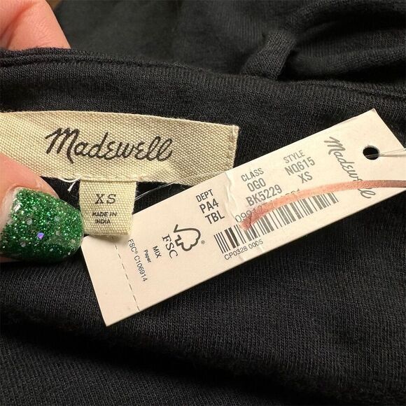 NWT Madewell Women's XS Black Knit Tank Midi Dress Sleeveless Summer - Picture 9 of 10